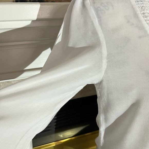 Spense White Bib Style Button Down Top - Picture 7 of 15